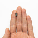 Misfit - 3.59ct Teal Cut Corner Rectangle Step Cut Sapphire Hidden Misfit Diamonds 