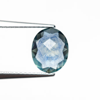 Misfit - 1.75ct Blue Oval Rosecut Sapphire Hidden Misfit Diamonds 