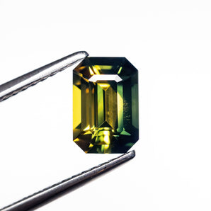 Misfit - 1.55ct Bi-Color Cut Corner Rectangle Step Cut Sapphire Hidden Misfit Diamonds 