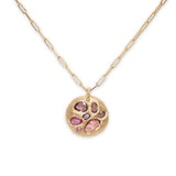 18K Mosaic Tablet in Pink Sapphire -V2 Necklace Page Sargisson 