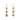18K Triple Drop Earring in Green Sapphire Earrings Page Sargisson 