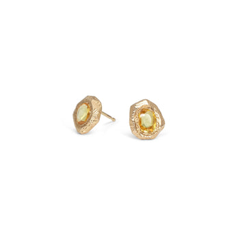 18K Freeform Stud Earring in Yellow Sapphire Earrings Page Sargisson 