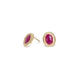 18K Freeform Stud Earring in Ruby Earrings Page Sargisson 