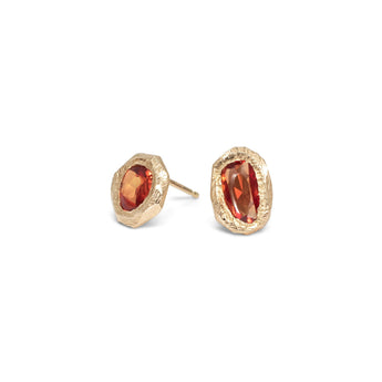 18K Freeform Stud Earring in Poppy Red Sapphire Earrings Page Sargisson 