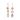 18K Triple Drop Earring in Pink Sapphire Earrings Page Sargisson 
