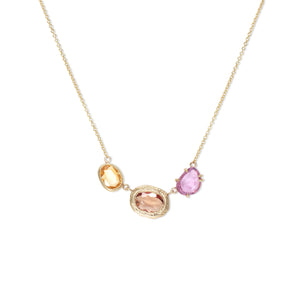 18K Triple Sapphire Necklace in Sunset necklaces Page Sargisson 