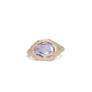 18K Signet Ring in Lavender Sapphire Rings Page Sargisson 
