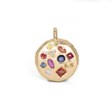 18K Round Mosaic Tablet Pendant in Rainbow -V.3 hidden Page Sargisson 
