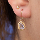 18K Freeform Drop Earring in Lilac Purple Sapphire earrings Page Sargisson 