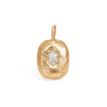18K Carved Marquise Diamond Pendant Necklace Page Sargisson 