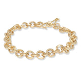 18K Carved Round Link Chain Bracelet Bracelet Page Sargisson 