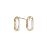 18K Carved Small Paperclip Studs Earrings Page Sargisson 