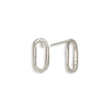 Sterling Silver Carved Small Paperclip Studs Earrings Page Sargisson 