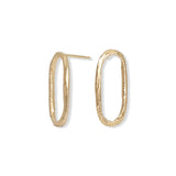 18K Carved Large Paperclip Studs Earrings Page Sargisson 