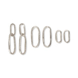 Sterling Silver Carved Small Paperclip Studs Earrings Page Sargisson 