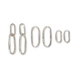 Sterling Silver Carved Paperclip Drop Earrings Earrings Page Sargisson 