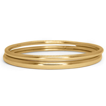 18K Rava Flexible Bangle 4.5mm wide Bracelet Silver Mountain Jaipur 