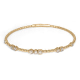 14K Nine Diamond Bracelet Flexible Bracelet Osiyan Grace Jewelry 