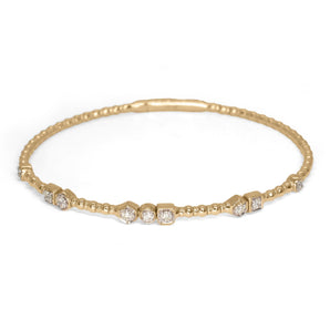 14K Nine Diamond Bracelet Flexible Bracelet Osiyan Grace Jewelry 