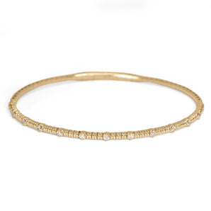 14K Flexible Diamond Bracelet Spaced Out Bracelet Osiyan Grace Jewelry 