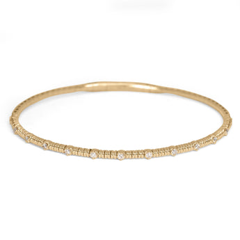 14K Flexible Diamond Bracelet Spaced Out Bracelet Osiyan Grace Jewelry 