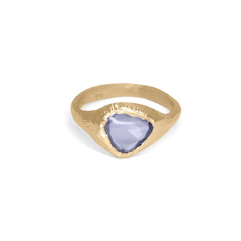 18K Signet Ring in Blue Sapphire Rings Page Sargisson 