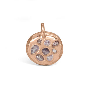 18K Rose Gold Mosaic Tablet Pendant in Pink Diamonds Necklace Page Sargisson 