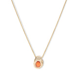 18K Oval Slider Necklace in Poppy Red Sapphire Necklace Page Sargisson 