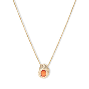 18K Oval Slider Necklace in Poppy Red Sapphire Necklace Page Sargisson 