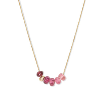 18K Gemstone Six Bead Necklace with Tourmaline Necklaces Page Sargisson 