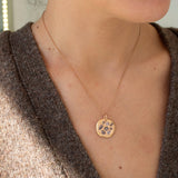 18K Rose Gold Mosaic Tablet Pendant in Pink Diamonds Necklace Page Sargisson 