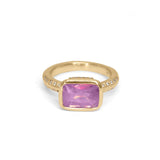 18K Atlantic "Unicorn" Ring with Pink Sapphire and Diamonds Engagement Ring Page Sargisson 