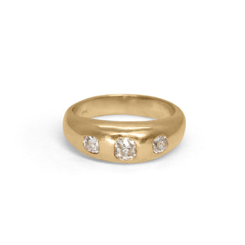 18K Triple Diamond Ring Engagement Ring Page Sargisson 