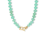 18K Carved Bead and Chrysoprase Strand Necklace Necklaces Page Sargisson 