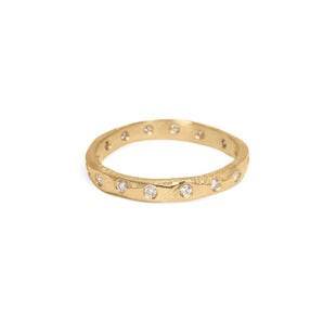 18K Carved Diamond Wedding Band 3mm wedding bands Page Sargisson 