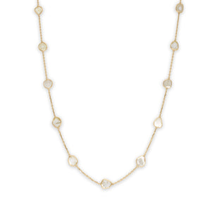 18K Delicate Diamond Slice Necklace Necklace Sarraf Jewelers 