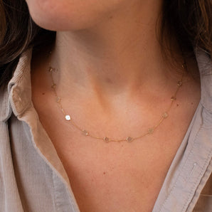 RAVA 18K Diamond Slice Necklace Necklace Sarraf Jewelers 