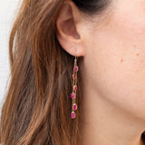 18K Multi Drop Ruby Earrings Earrings Sarraf Jewelers 