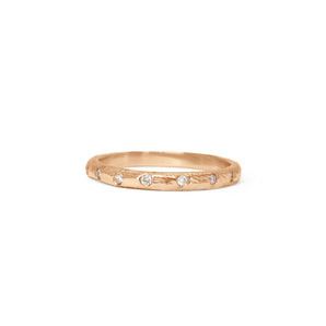 18K Carved Diamond Wedding Band 2mm wedding bands Page Sargisson 