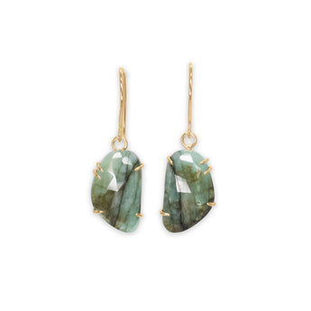 18K Faceted Emerald Prong Earrings Sm Earrings Page Sargisson 