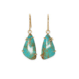 18K Small Turquoise Prong Earrings Earrings Page Sargisson 