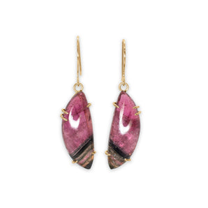 18K Smooth Tourmaline Prong Earrings Earrings Page Sargisson 