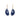 18K Faceted Opaque Blue Sapphire Prong Earrings Earrings Page Sargisson 