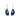 18K Faceted Opaque Blue Sapphire Prong Earrings Earrings Page Sargisson 