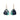 18K Smooth Triangle Azurite Malachite Prong Earrings Earrings Page Sargisson 