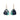 18K Smooth Triangle Azurite Malachite Prong Earrings Earrings Page Sargisson 
