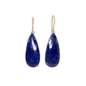 18K Faceted Lapis Prong Earrings Earrings Page Sargisson 