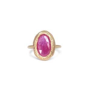 18K Freeform Solitaire Ring in Ruby Rings Page Sargisson 