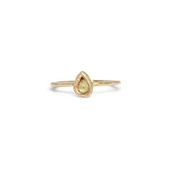 18K Teardrop Ring in Yellow Sapphire Rings Page Sargisson 