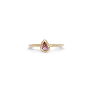 18K Teardrop Ring in Pink Sapphire Rings Page Sargisson 